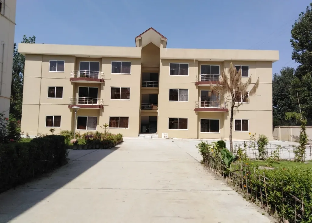 8 nursing hostel inor completed building exterior by hescone engineering