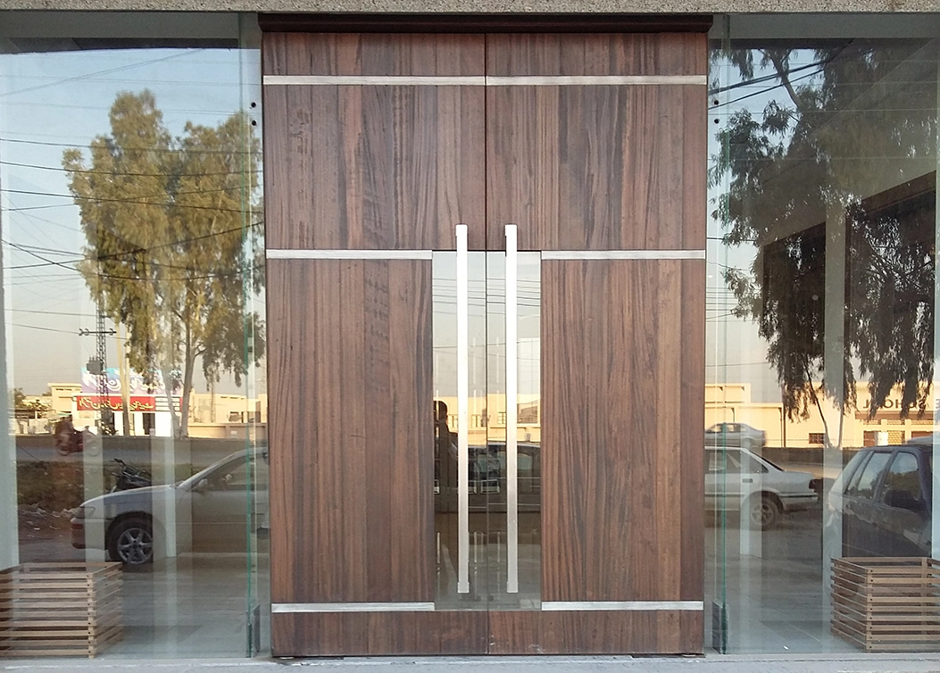 elegant modern wooden main entrance doors by hescone engineering
